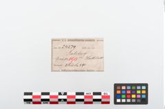 Etiketten zu Bronzebrillenfibel (NHMW-PRAE-024279)